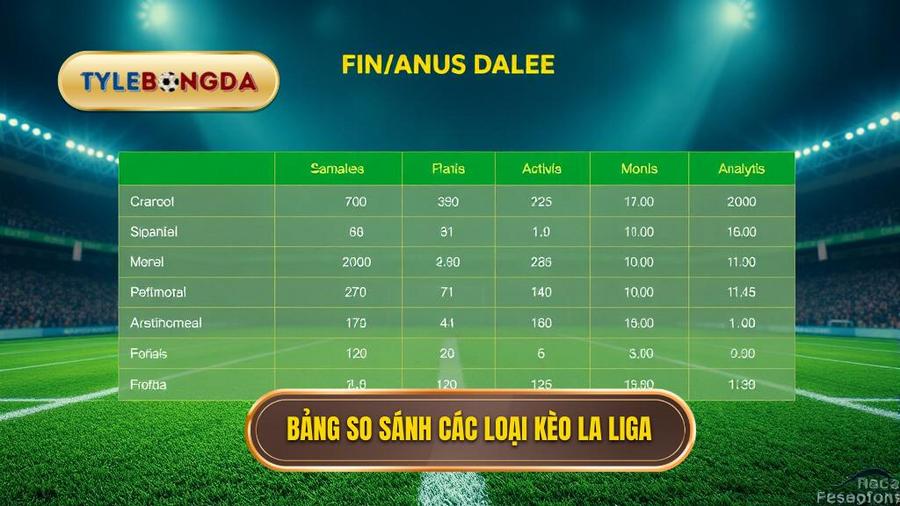 Bảng so sánh đặc điểm các loại kèo La Liga