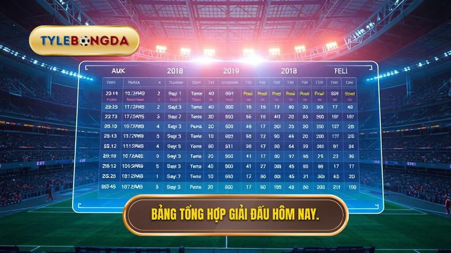 Bảng tổng hợp các giải đấu tâm điểm hôm nay